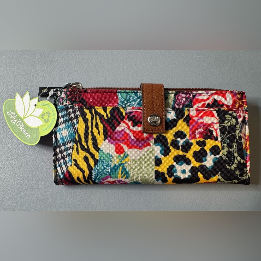 Lily Bloom Multicolor romantic Patchwork Wallet N… - image 1